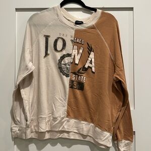 Originality, dual Iowa crest sweatshirt